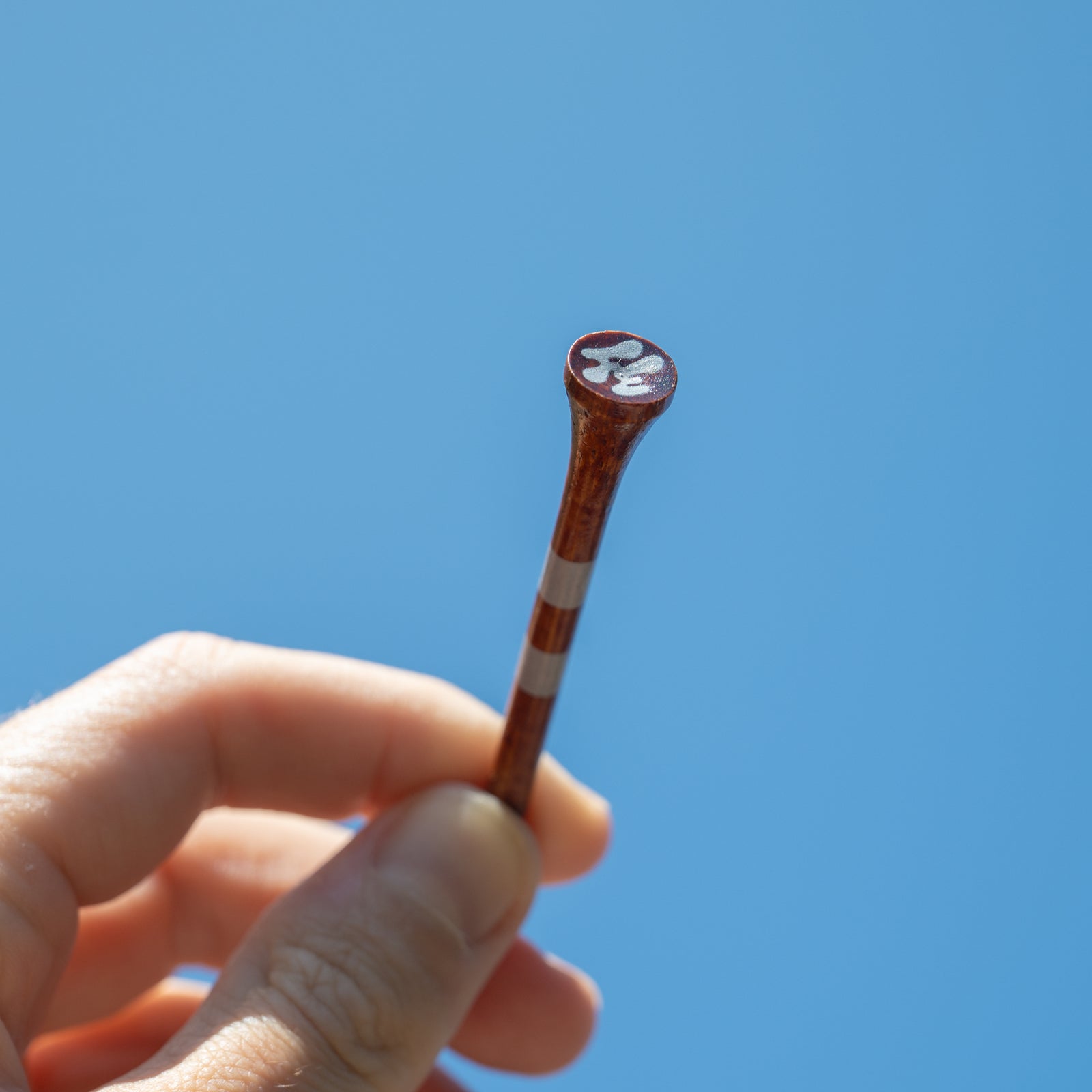 Fried Egg Golf Dark Wood Tees