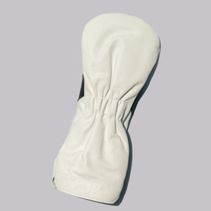 Fried Egg Golf White Leather Headcover - Driver