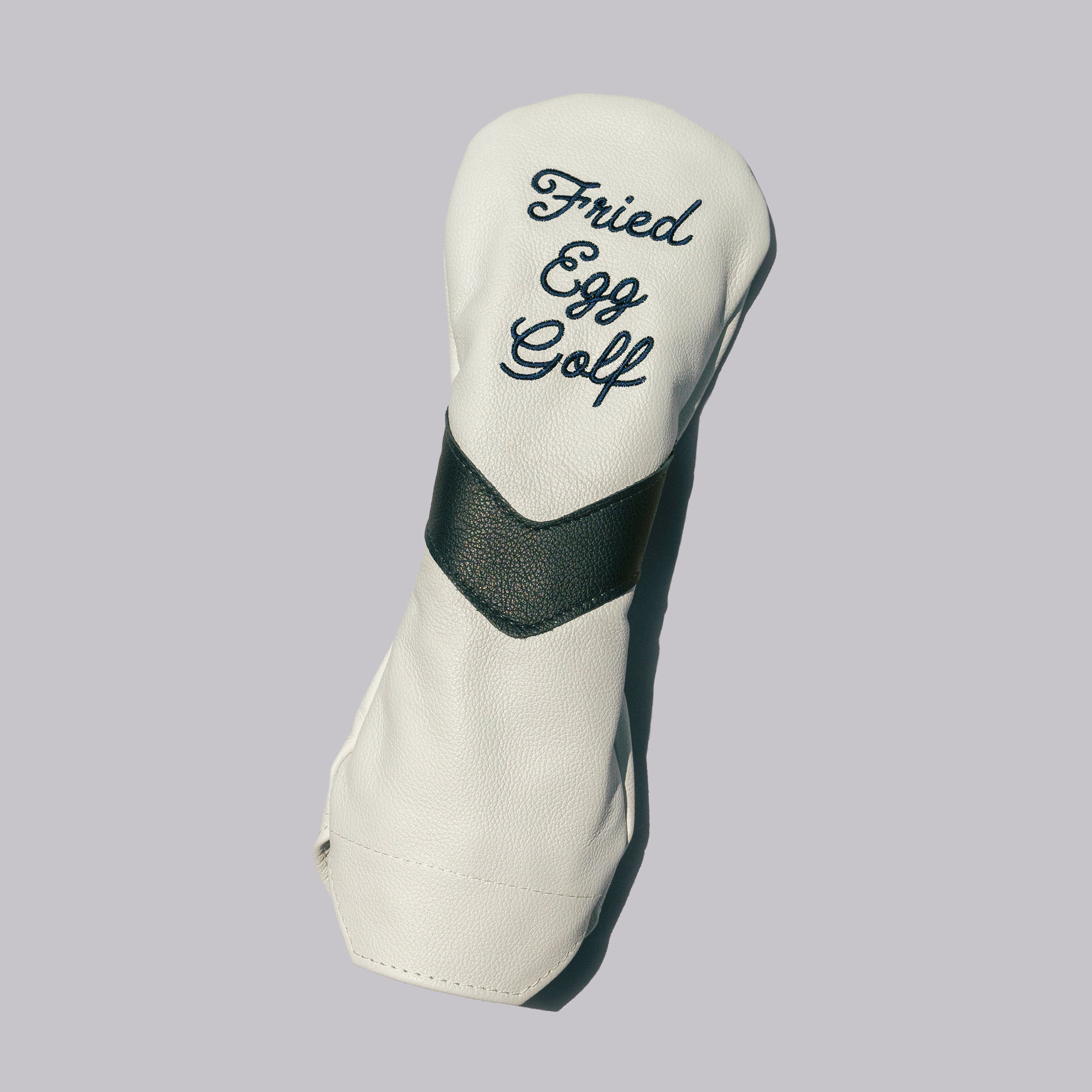 Fried Egg Golf White Leather Headcover - Fairway Wood