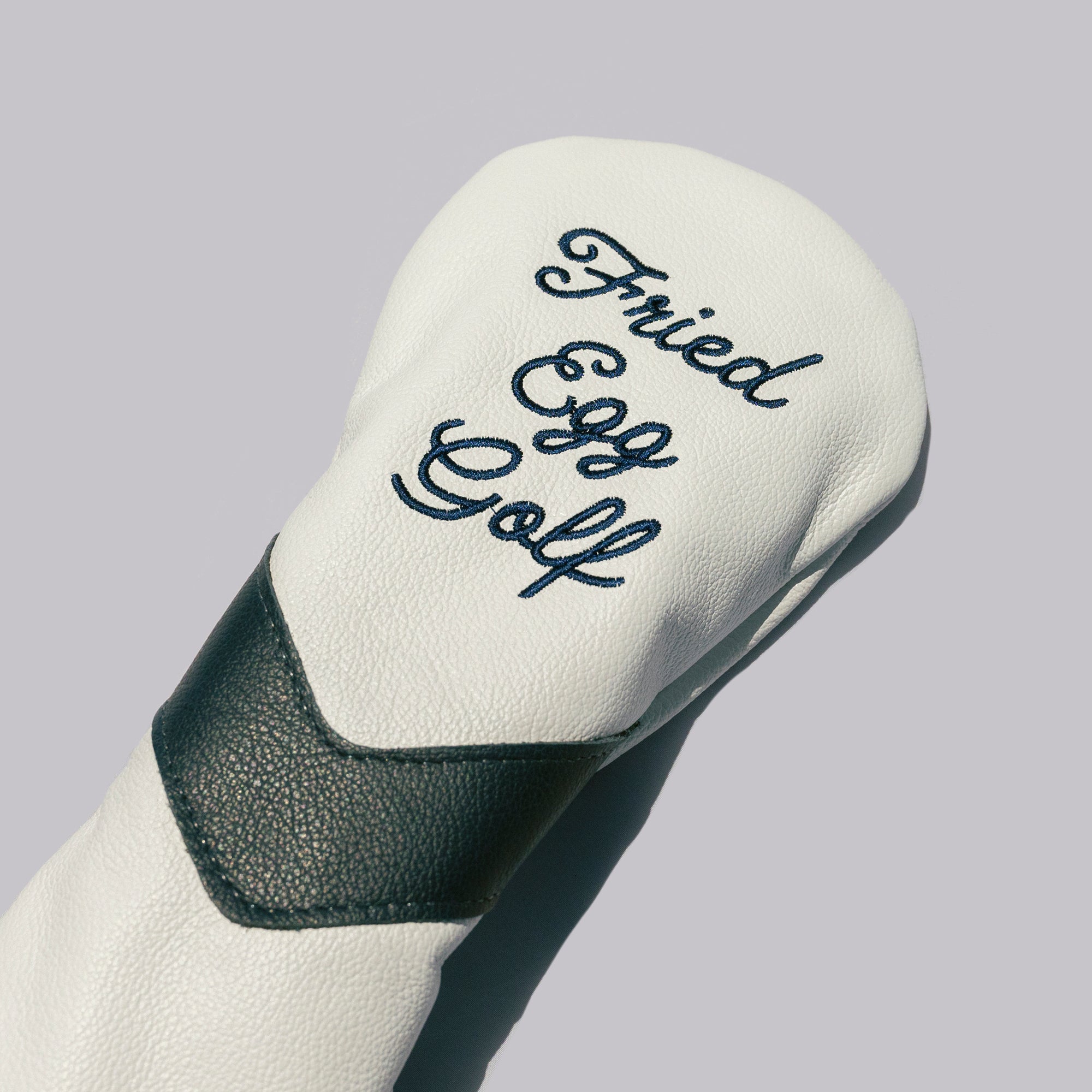 Fried Egg Golf White Leather Headcover - Fairway Wood