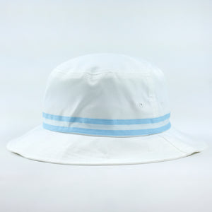 The Shotgun Start & Imperial Performance Bucket Hat - White/Light Blue
