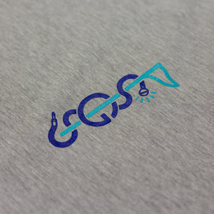 Shotgun Start Script Logo T-Shirt - Gray