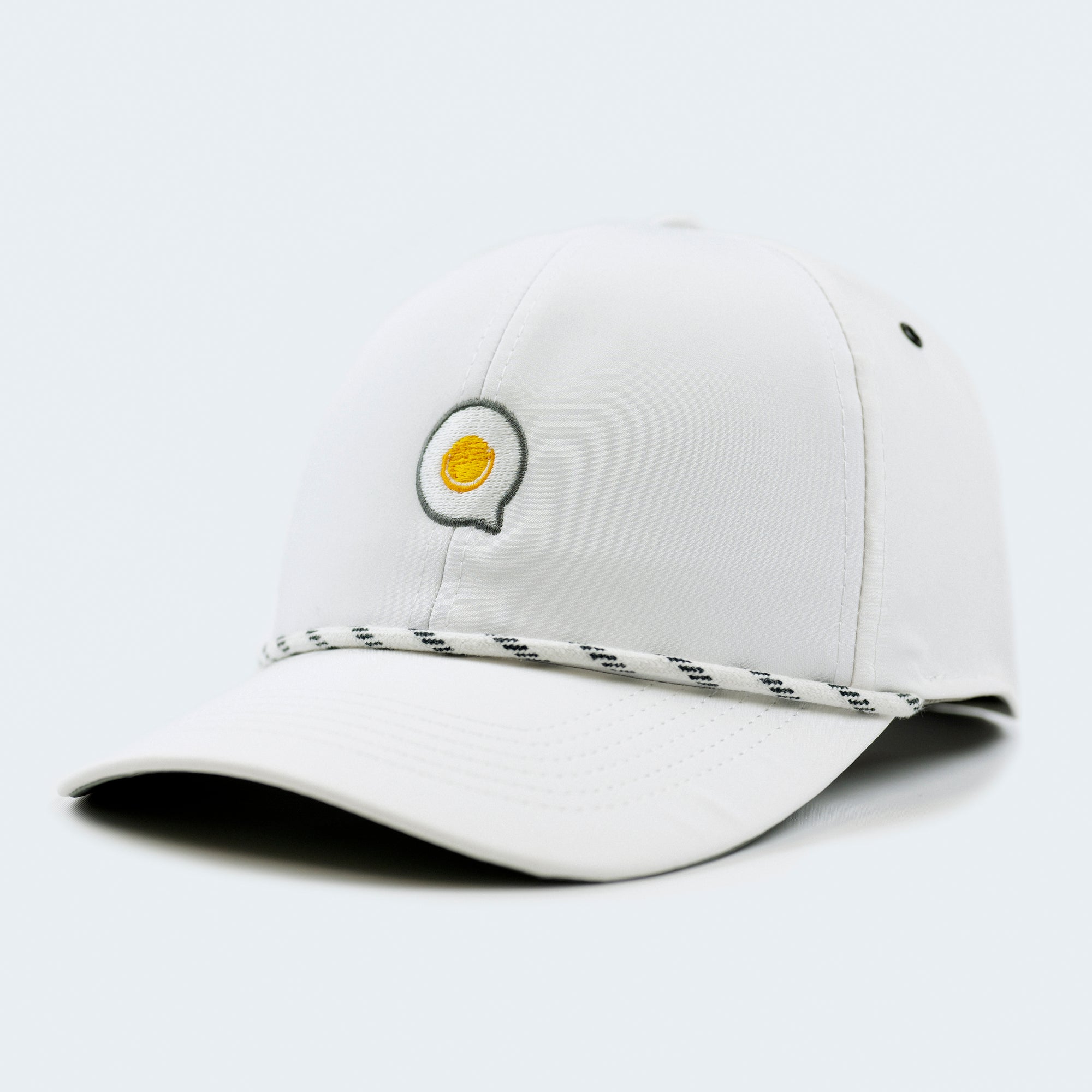 The Fried Egg Rope Hat - White