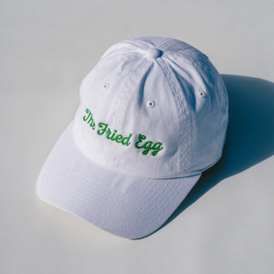 The Fried Egg & American Needle Script Hat - White